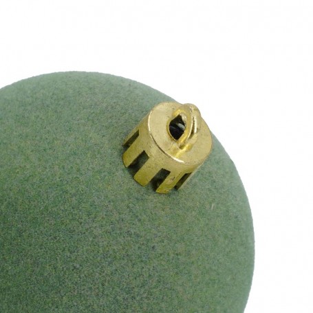 Palle di Natale in Plastica e Velluto D.6 cm Conf. da 12 Pz