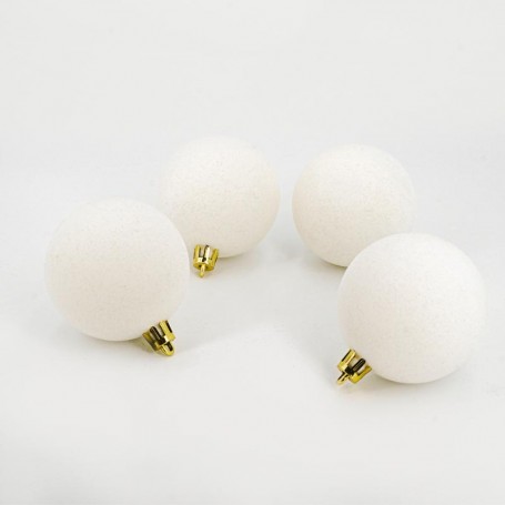 Palle di Natale in Plastica e Velluto D.6 cm Conf. da 12 Pz