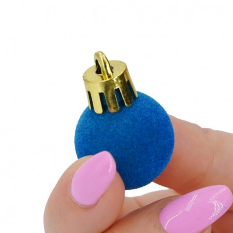 Palle di Natale in Plastica e Velluto D.2,5 cm Conf. da 36 Pz