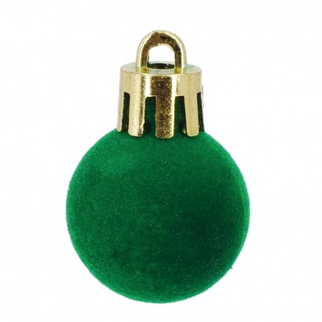 Palle di Natale in Plastica e Velluto D.2,5 cm Conf. da 36 Pz
