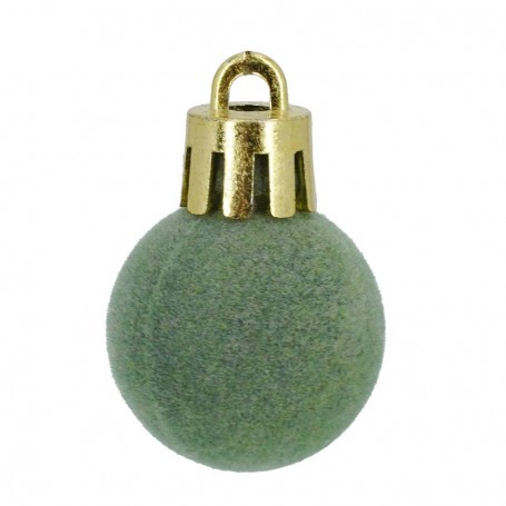 Palle di Natale in Plastica e Velluto D.2,5 cm Conf. da 36 Pz