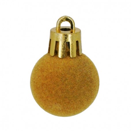 Palle di Natale in Plastica e Velluto D.2,5 cm Conf. da 36 Pz
