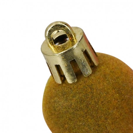 Palle di Natale in Plastica e Velluto D.2,5 cm Conf. da 36 Pz