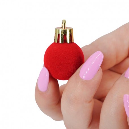 Palle di Natale in Plastica e Velluto D.2,5 cm Conf. da 36 Pz