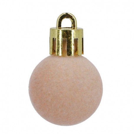 Palle di Natale in Plastica e Velluto D.2,5 cm Conf. da 36 Pz