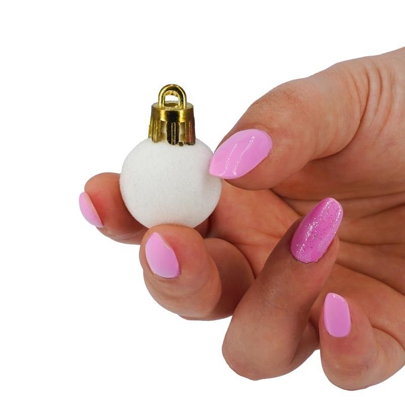 Palle di Natale in Plastica e Velluto D.2,5 cm Conf. da 36 Pz