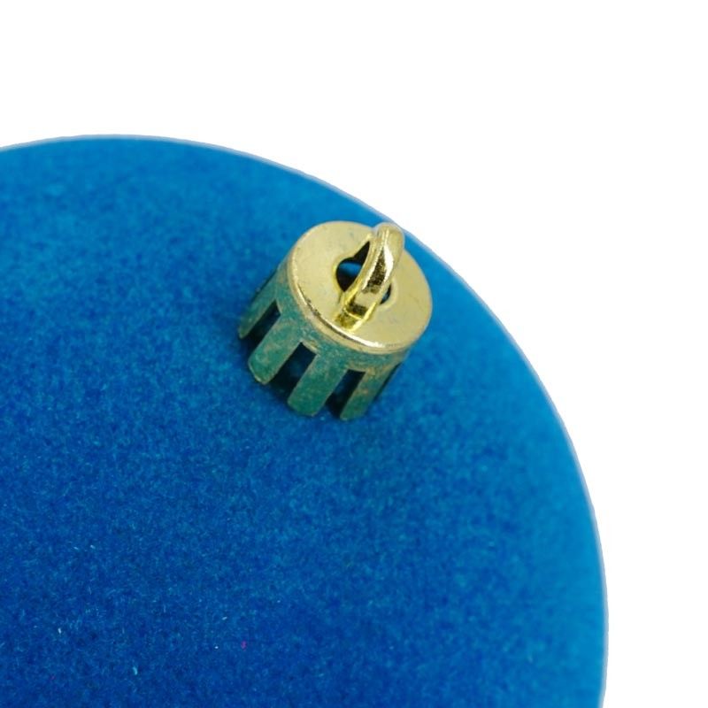 Palle di Natale in Plastica e Velluto D.8 cm Conf. da 6 Pezzi