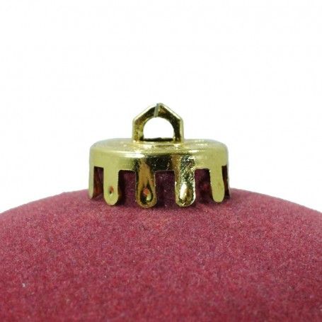 Palle di Natale in Plastica e Velluto D.15 cm Conf. da 3 Pezzi