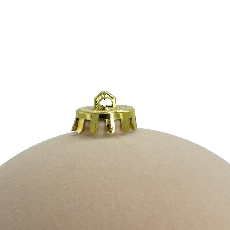 Palle di Natale in Plastica e Velluto D.15 cm Conf. da 3 Pezzi