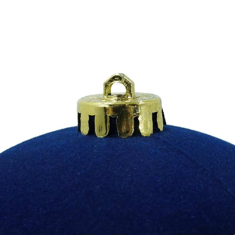 Palle di Natale in Plastica e Velluto D.15 cm Conf. da 3 Pezzi