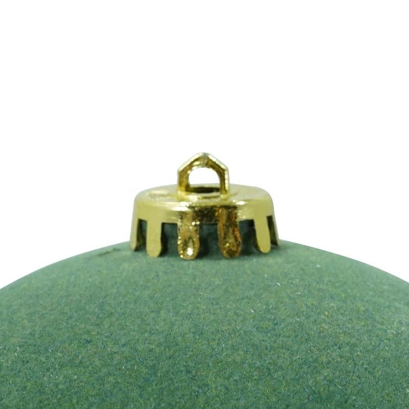 Palle di Natale in Plastica e Velluto D.15 cm Conf. da 3 Pezzi