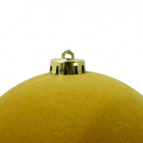 Palle di Natale in Plastica e Velluto D.15 cm Conf. da 3 Pezzi