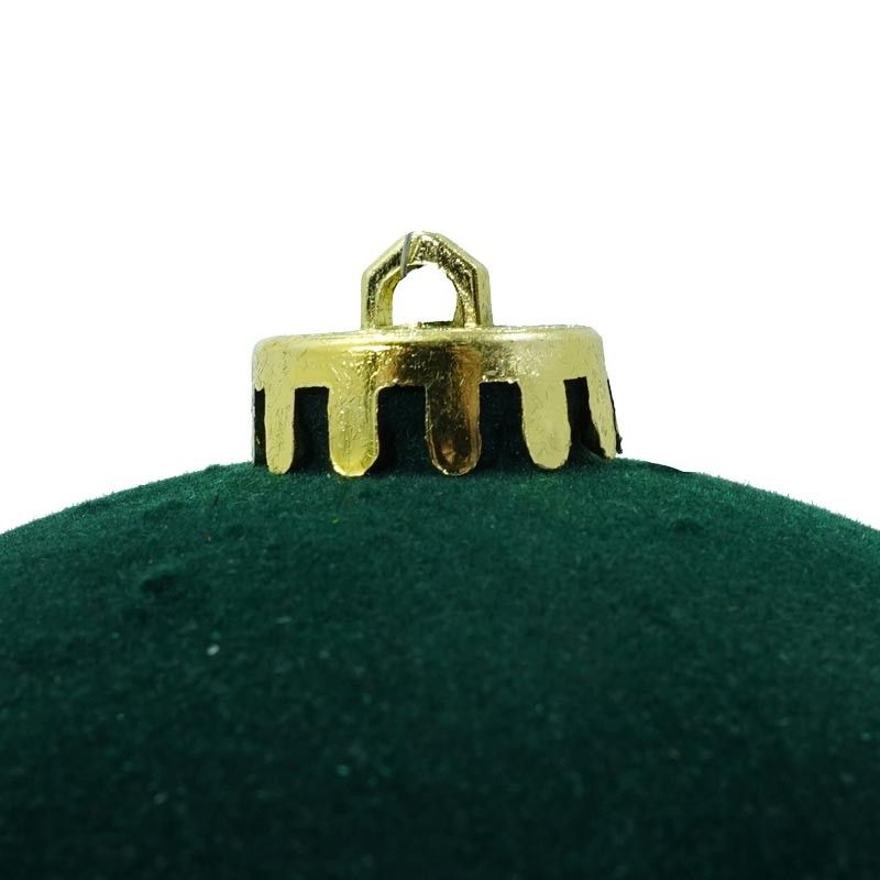 Palle di Natale in Plastica e Velluto D.15 cm Conf. da 3 Pezzi