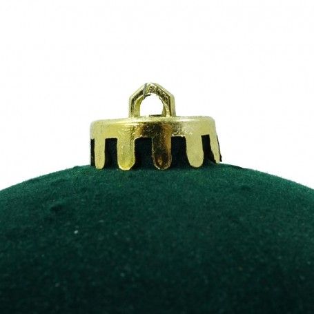 Palle di Natale in Plastica e Velluto D.15 cm Conf. da 3 Pezzi