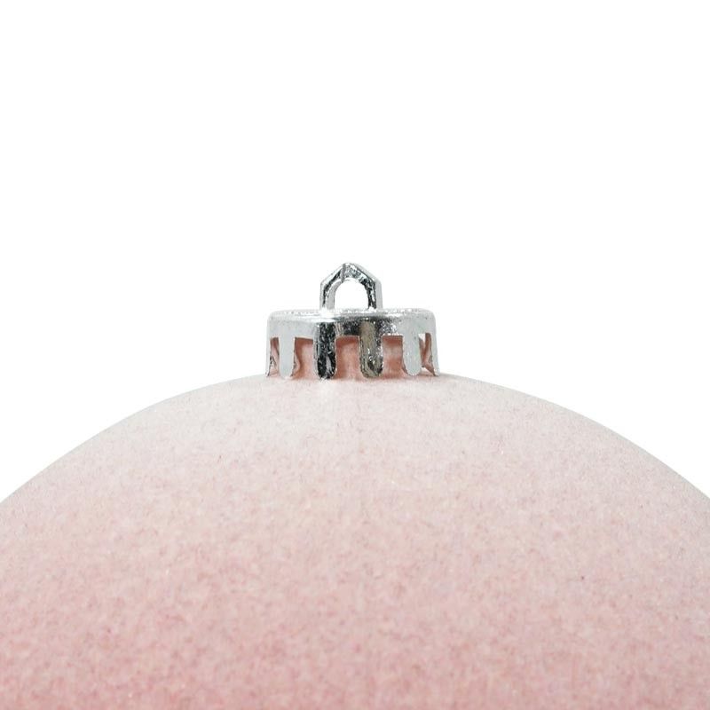 Palle di Natale in Plastica e Velluto D.15 cm Conf. da 3 Pezzi