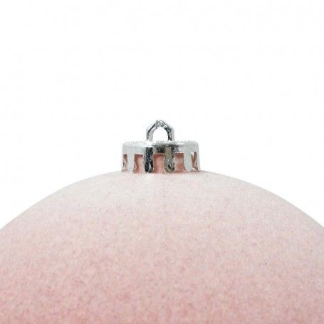 Palle di Natale in Plastica e Velluto D.15 cm Conf. da 3 Pezzi