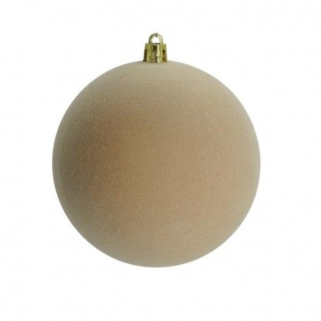 Palle di Natale in Plastica e Velluto D.10 cm Conf. da 4 Pezzi