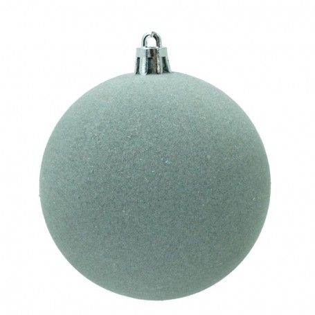 Palle di Natale in Plastica e Velluto D.10 cm Conf. da 4 Pezzi