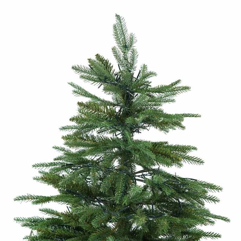 Albero di Natale Abete Verde con Luci Led H.150/400 cm Apertura ad Ombrello - Forest Lux