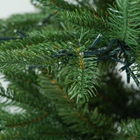 Albero di Natale Abete Verde con Luci Led H.150/400 cm Apertura ad Ombrello - Forest Lux