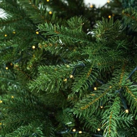 Albero di Natale Abete Verde con Luci Led H.150/400 cm Apertura ad Ombrello - Forest Lux