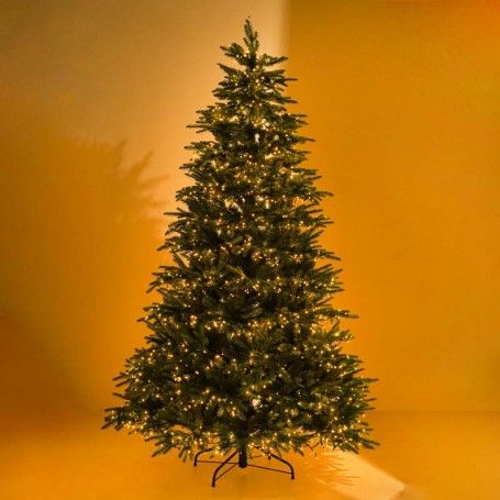 Albero di Natale Abete Verde con Luci Led H.150/400 cm Apertura ad Ombrello - Forest Lux