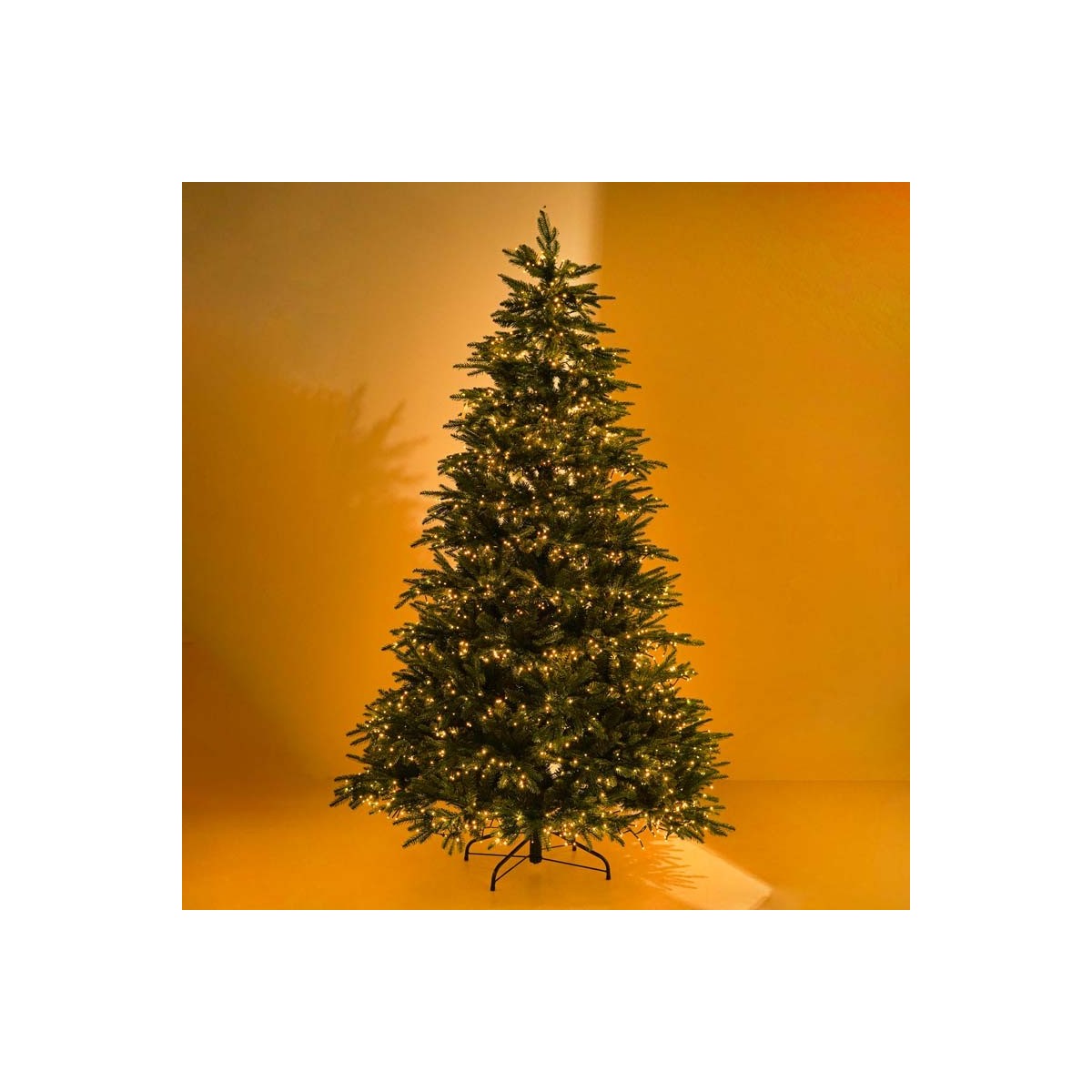 Albero Di Natale Apertura Ad Ombrello Albero di Natale Abete Verde con Luci Led H.150/240 cm Apertura ad
