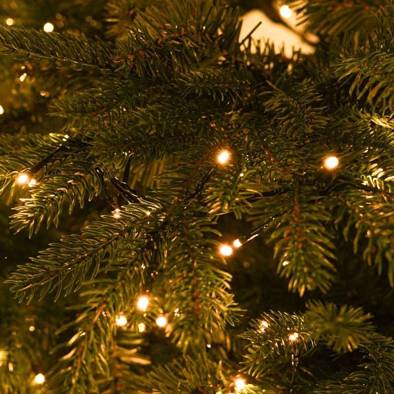 Albero di Natale Abete Verde con Luci Led H.150/400 cm Apertura ad Ombrello - Forest Lux