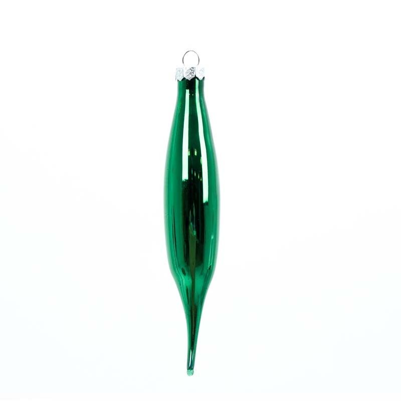 Gocce Natalizie in Vetro Lucide e Opache Conf. da 6 Pz