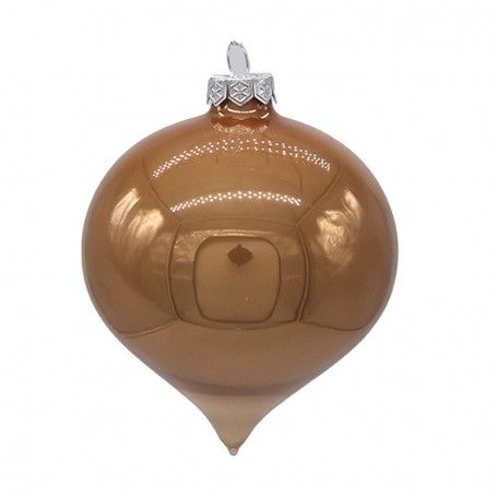 Cipolla Natalizia in Vetro Perlato D.10 cm