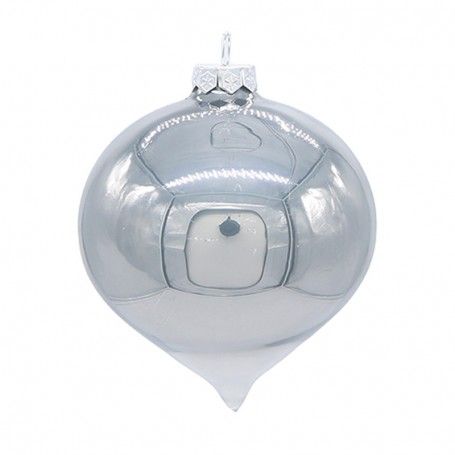 Cipolla Natalizia in Vetro Perlato D.10 cm