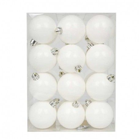 Palle di Natale in Plastica Lucide D.6 cm Confezione da 24 Pz