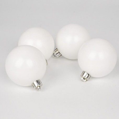 Palle di Natale in Plastica Lucide D.6 cm Confezione da 24 Pz