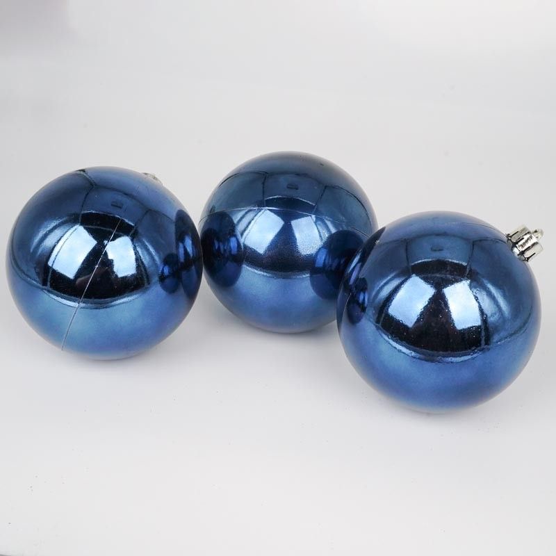 Palle di Natale in Plastica Lucide D.10 cm Confezione da 6 Pz