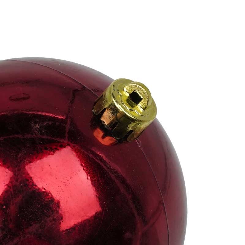 Palle di Natale in Plastica Lucide D.10 cm Confezione da 6 Pz