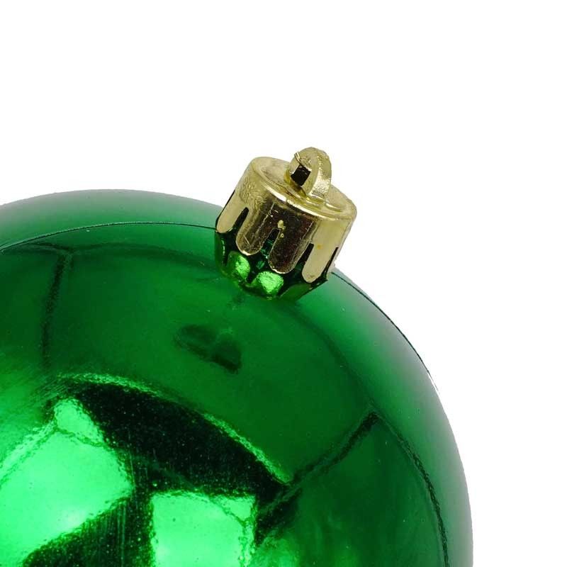 Palle di Natale in Plastica Lucide D.10 cm Confezione da 6 Pz