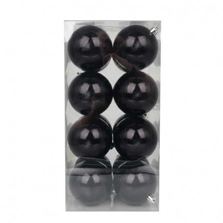 Palle di Natale in Plastica Lucide D.8 cm Confezione da 16 Pz