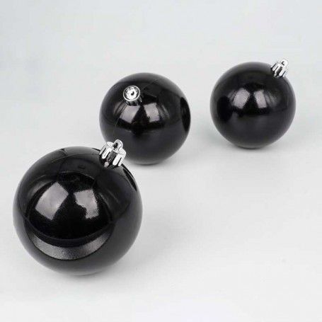 Palle di Natale in Plastica Lucide D.8 cm Confezione da 16 Pz