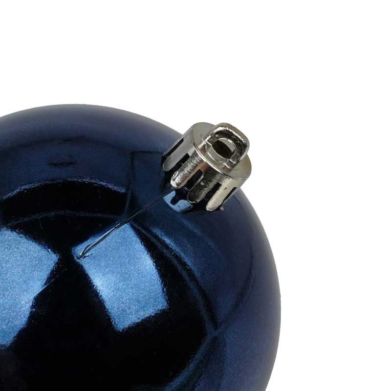 Palle di Natale in Plastica Lucide D.8 cm Confezione da 16 Pz