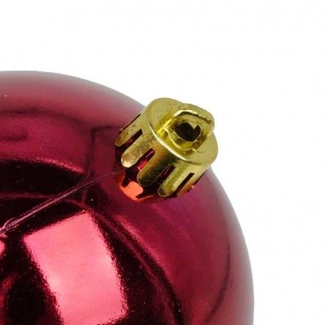 Palle di Natale in Plastica Lucide D.8 cm Confezione da 16 Pz