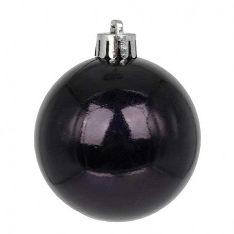 Palle di Natale in Plastica Lucide D.6 cm Confezione da 24 Pz