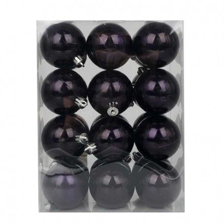 Palle di Natale in Plastica Lucide D.6 cm Confezione da 24 Pz