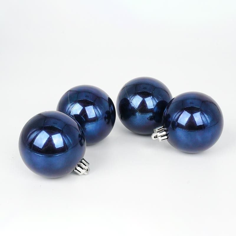 Palle di Natale in Plastica Lucide D.6 cm Confezione da 24 Pz