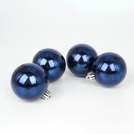 Palle di Natale in Plastica Lucide D.6 cm Confezione da 24 Pz