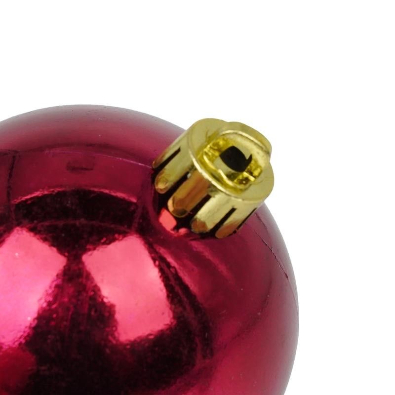 Palle di Natale in Plastica Lucide D.6 cm Confezione da 24 Pz