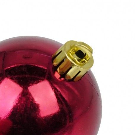 Palle di Natale in Plastica Lucide D.6 cm Confezione da 24 Pz