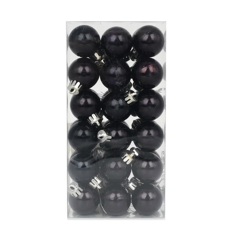 Palle di Natale in Plastica Lucide D.3 cm Confezione da 36 Pz