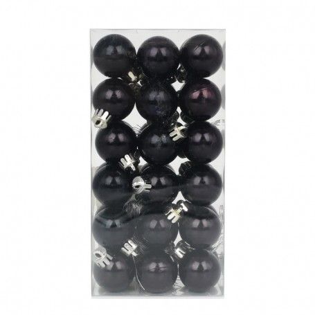 Palle di Natale in Plastica Lucide D.3 cm Confezione da 36 Pz