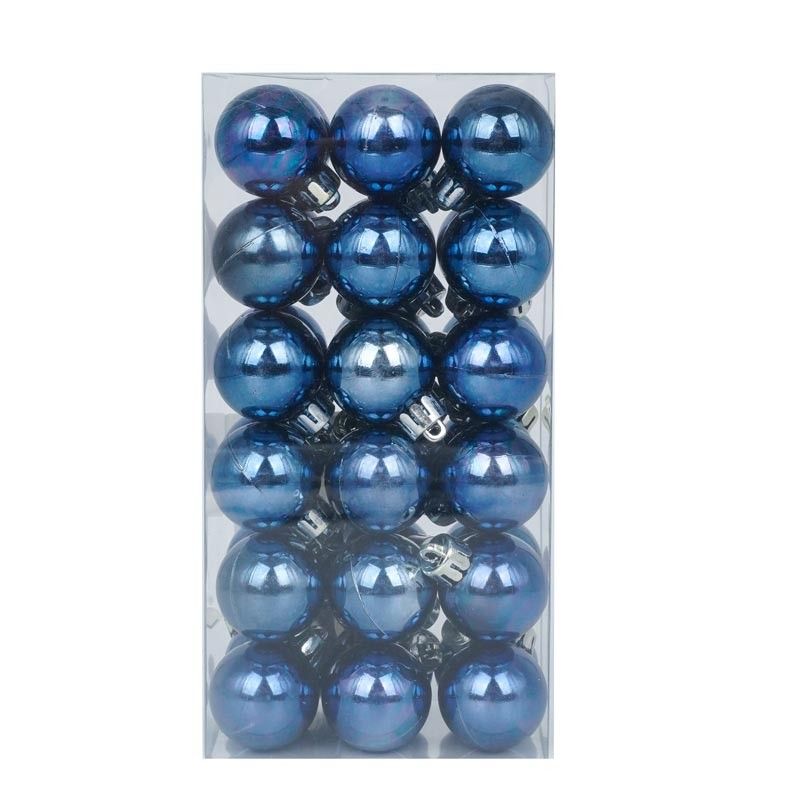 Palle di Natale in Plastica Lucide D.3 cm Confezione da 36 Pz