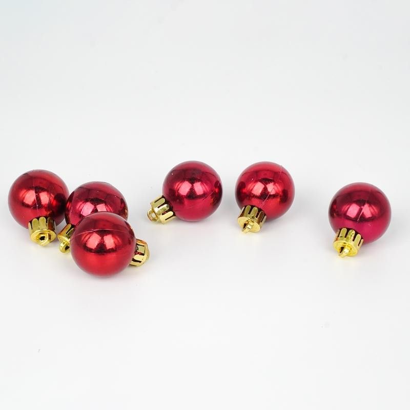 Palle di Natale in Plastica Lucide D.3 cm Confezione da 36 Pz
